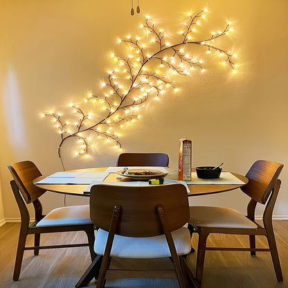 Lampe décorative en osier souple en forme de vigne