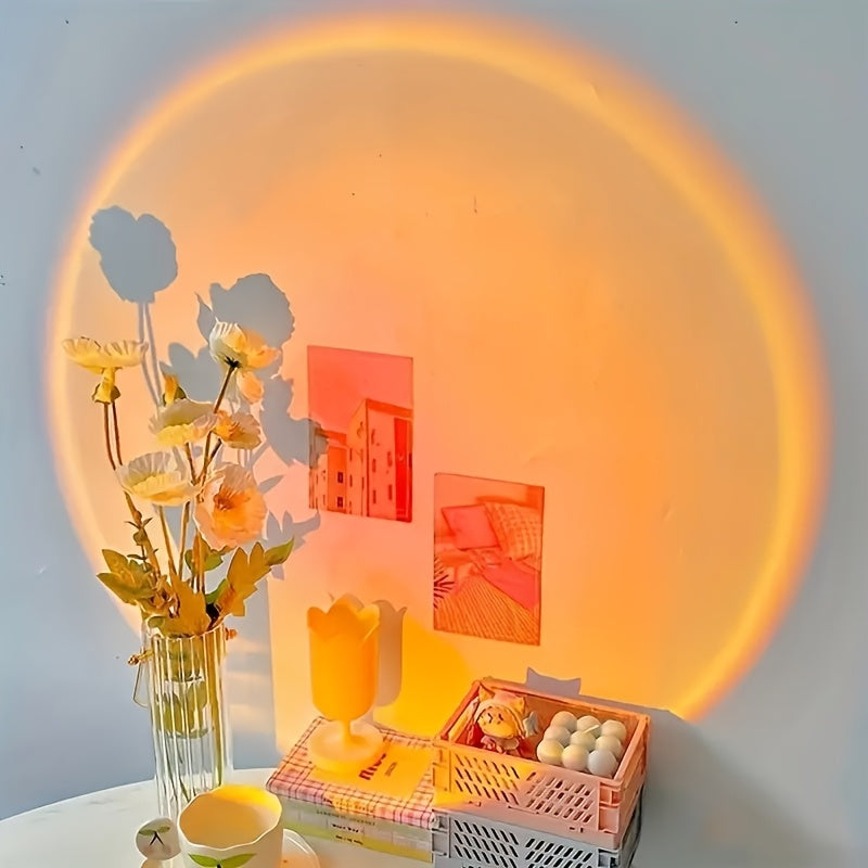 Lampe rouge coucher de soleil