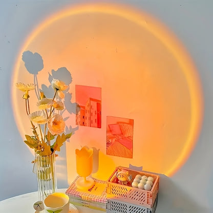 Lampe rouge coucher de soleil