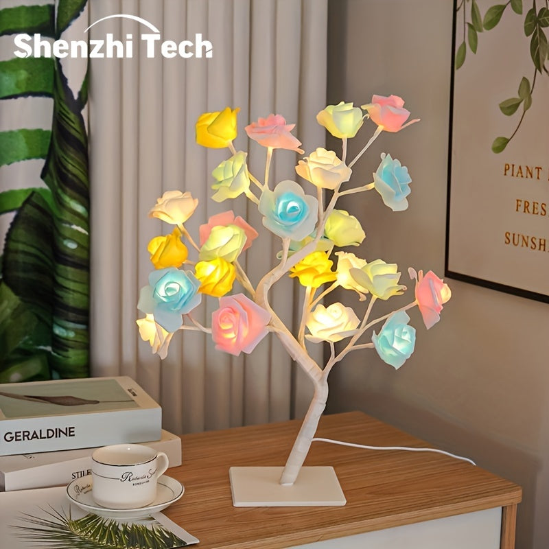 Lampe en forme de rosier