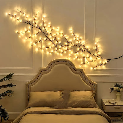 Lampe décorative en osier souple en forme de vigne