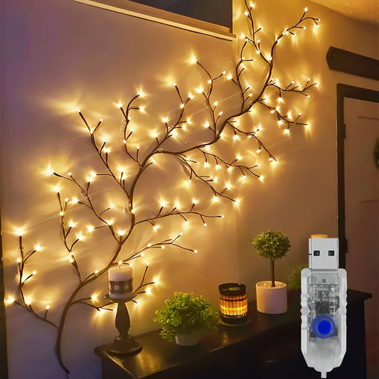 Lampe décorative en osier souple en forme de vigne