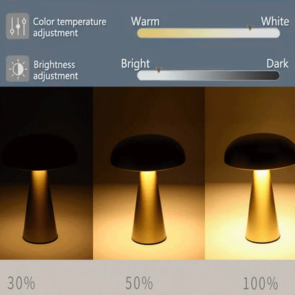 Lampe Champignon Rétro LED Tactile Rechargeable