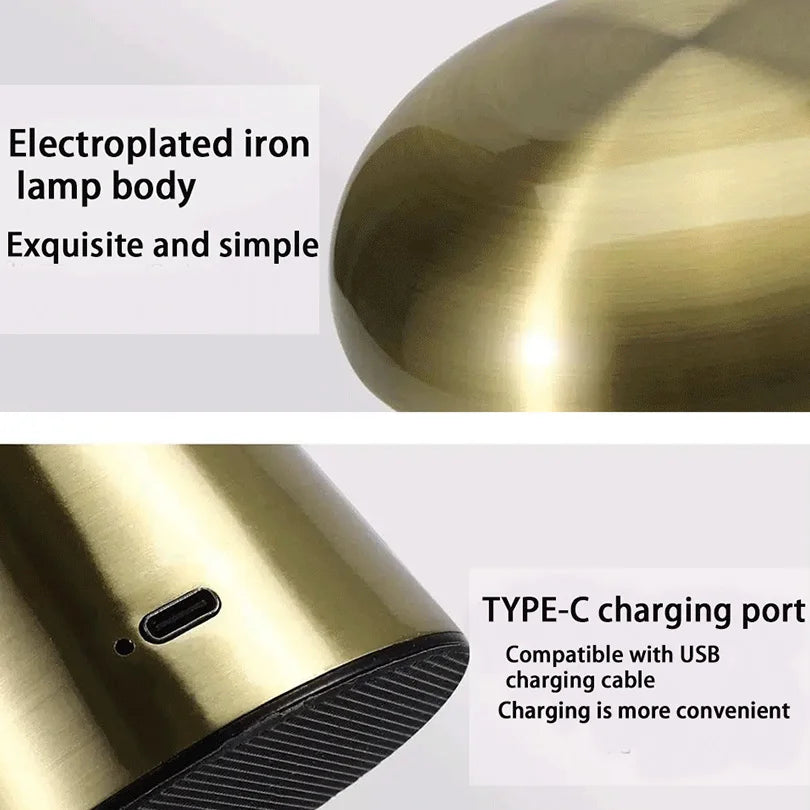 Lampe Champignon Rétro LED Tactile Rechargeable
