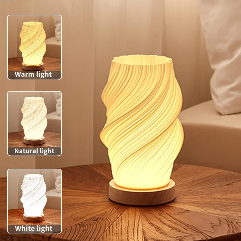 Lampe de Table 3D Plissée LED