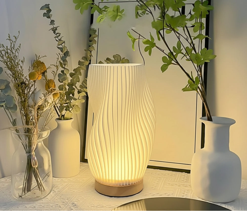 Lampe de Table 3D Plissée LED