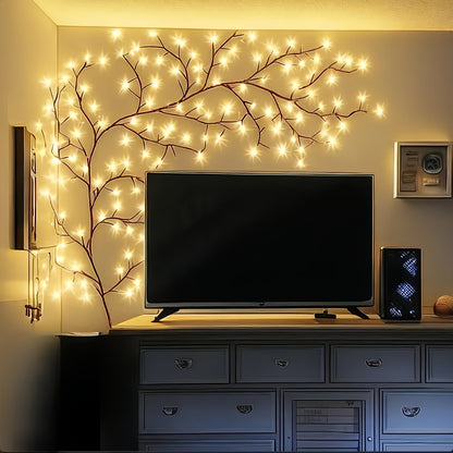 Lampe décorative en osier souple en forme de vigne