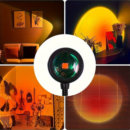 Lampe rouge coucher de soleil