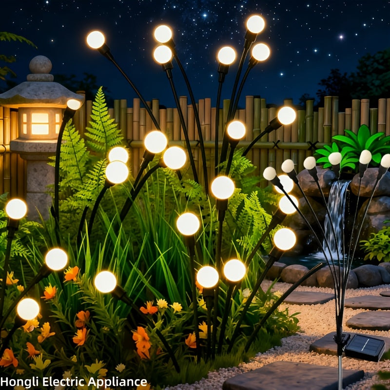 Lot de 6 lampes de jardin solaires en forme de lucioles